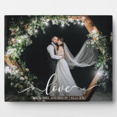 Elegantes Calligrafy Script-Liebe Hochzeitsszenari Fotoplatte (Vorderseite)