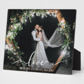 Elegantes Calligrafy Script-Liebe Hochzeitsszenari Fotoplatte (Seite)