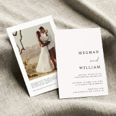 Elegantes Calligrafy Script QR Code Hochzeit Einladung