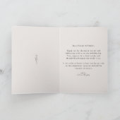 Elegantes Calligrafy Script Wedding Foto Dankeskarte (Innenseite)