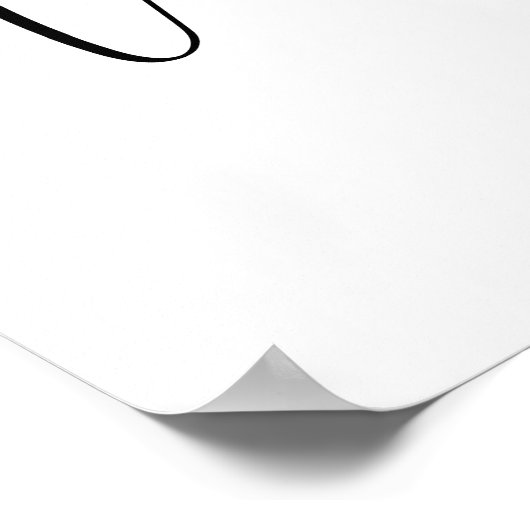 Elegantes Calligrafy Script Wedding Welcome Sign Poster (Ecke)