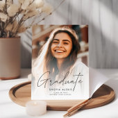 Elegantes Calligrafy Script Zwei-Foto-Abschluss Einladung