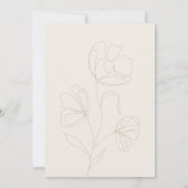 Elegantes Calligrafy Simple Brautparty Einladung (Rückseite)