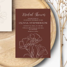 Elegantes Calligrafy Simple Brautparty