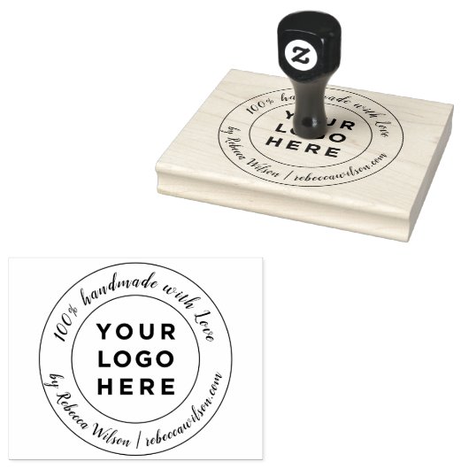 Elegantes Calligrafy-Skript Handmade mit Liebe-Log Gummistempel (Stempel)