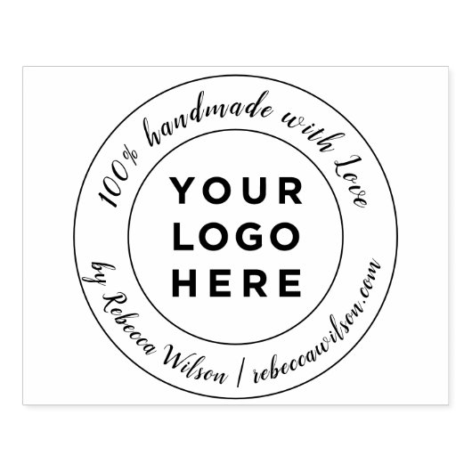 Elegantes Calligrafy-Skript Handmade mit Liebe-Log Gummistempel (Prägung)