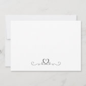 Elegantes Calligrafy Wedding FOTO Save the Date (Rückseite)