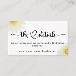 Elegantes Calligrafy Wedding Website Enclosure Car Begleitkarte