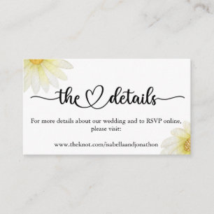 Elegantes Calligrafy Wedding Website Enclosure Car Begleitkarte