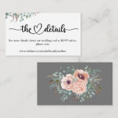 Elegantes Calligrafy Wedding Website Enclosure Car Begleitkarte (Vorne/Hinten)