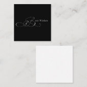 Elegantes Calligraphie-Design "Beste Wünsche" Begleitkarte (Vorne/Hinten)