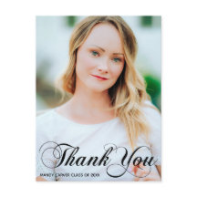 Elegantes Calligraphy Abschluss Foto Vielen Dank