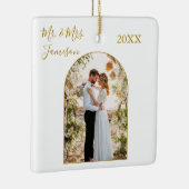 Elegantes Calligraphy Arch Foto Frame Gold neu ver Keramikornament (Rechts)