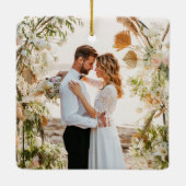 Elegantes Calligraphy Arch Foto Frame Gold neu ver Keramikornament (Rückseite)