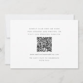 Elegantes Calligraphy Beach Foto QR Code Wedding Einladung (Rückseite)