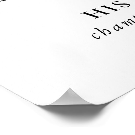 Elegantes Calligraphy Classic Wedding Bar Menu Poster (Ecke)