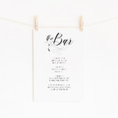Elegantes Calligraphy Classic Wedding Bar Menu Poster