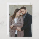 Elegantes Calligraphy Dusty Rose Foto Wedding Einladung (Rückseite)