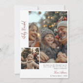 Elegantes Calligraphy Feliz Navidad Weihnachtsfest Feiertagskarte (Vorderseite)