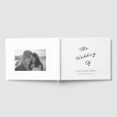 Elegantes Calligraphy Foto Wedding Guest Book Gästebuch (Voll)
