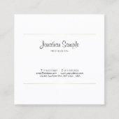 Elegantes Calligraphy Gold Design Luxus Schlicht Quadratische Visitenkarte (Vorderseite)