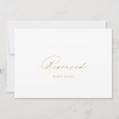 Elegantes Calligraphy Gold Wedding Reserved Sign (Vorderseite)
