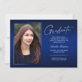 Elegantes Calligraphy Ink Script Modernes Grad Fot Ankündigung (Vorderseite)