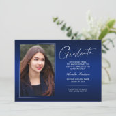 Elegantes Calligraphy Ink Script Modernes Grad Fot Ankündigung (Stehend Vorderseite)