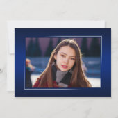 Elegantes Calligraphy Ink Script Modernes Grad Fot Ankündigung (Rückseite)