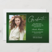 Elegantes Calligraphy Ink Script Modernes Grad Fot Ankündigung (Vorderseite)