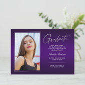 Elegantes Calligraphy Ink Script Modernes Grad Fot Ankündigung (Stehend Vorderseite)