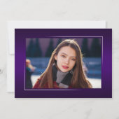 Elegantes Calligraphy Ink Script Modernes Grad Fot Ankündigung (Rückseite)