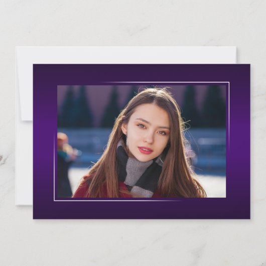 Elegantes Calligraphy Ink Script Modernes Grad Fot Ankündigung (Rückseite)