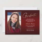 Elegantes Calligraphy Ink Script Modernes Grad Fot Ankündigung (Vorderseite)