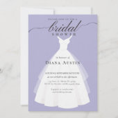 Elegantes Calligraphy Lavender Lilac Brautparty Einladung (Vorderseite)