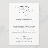 Elegantes Calligraphy Luxury Wedding Menu Menükarte (Vorderseite)