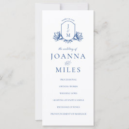 Elegantes Calligraphy Marseilles Blue Wappen Progr