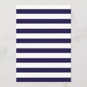 Elegantes Calligraphy Navy Blue Script Wedding Men Menükarte (Rückseite)