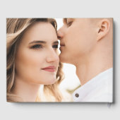 Elegantes Calligraphy Sage Green Foto Hochzeit Gästebuch (Rückseite)