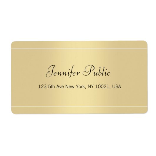 Elegantes Calligraphy Script Gold Template (Vorne)