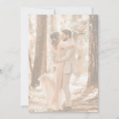 Elegantes Calligraphy Script Overlay-Foto Hochzeit Einladung (Rückseite)