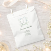Elegantes Calligraphy Script Wappen Hochzeit Geschenktütchen (Ausgeschnitten)