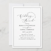 Elegantes Calligraphy Script Wedding Brunch Einladung (Vorderseite)