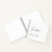 Elegantes Calligraphy Script Wedding Guest Book Notizblock (Innenseite)