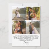 Elegantes Calligraphy Simple Modern 5 Wedding Foto Dankeskarte (Vorderseite)