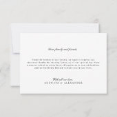 Elegantes Calligraphy Wedding Foto Dankeskarte (Rückseite)