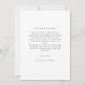 Elegantes Calligraphy Wedding Foto Dankeskarte (Rückseite)