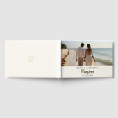 Elegantes Calligraphy Wedding Foto Gästebuch (Voll)