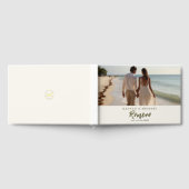 Elegantes Calligraphy Wedding Foto Gästebuch (Voll)