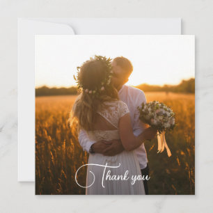 Elegantes Calligraphy Wedding Foto Vielen Dank